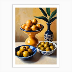 Olives In Bowls Art Print