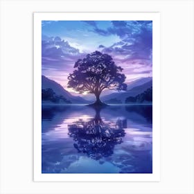 Tree In The Water 7 Art Print