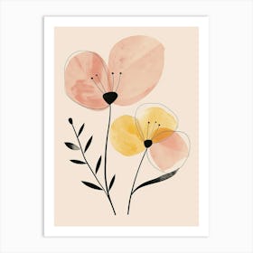 Ljubljana Flower Market Boho Minimalist Style 1 Art Print