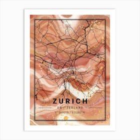 Zurich Map Art Print