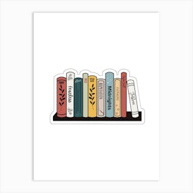 Bookshelf taylor swift album titles Art Print