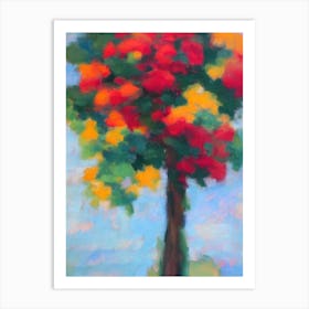 Arborvitae tree Abstract Block Colour Art Print