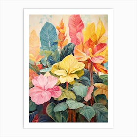 Tropical Plant Painting Fiddle Leaf Fig 3 Art Print