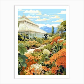 Wellington Botanic Garden New Zealand Illustration 1  Art Print
