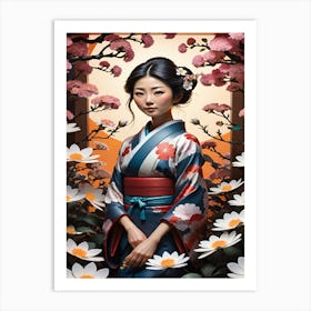 Japanese Girl Art Print