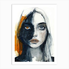 'The Girl With The Orange Eyes' Art Print