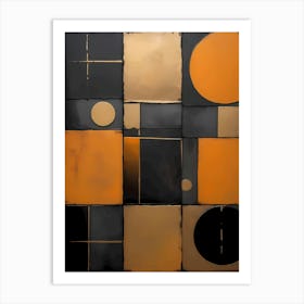 Symphony of Shapes: An Abstract Geometric Minimalism Artwork Art Print