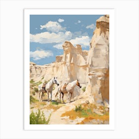 Horses Painting In Cappadocia, Turkey 3 Art Print