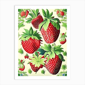 Strawberry Fruit, Market, Fruit, Vintage Botanical Art Print