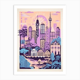 Sydney In Risograph Style 2 Art Print