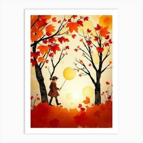 Autumn Leaves In The Park 1 Art Print