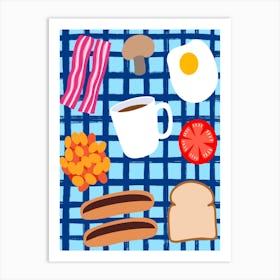 Fried Breakfast In Bed Art Print