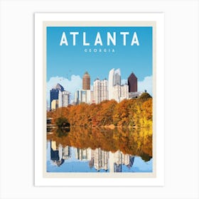 Atlanta Georgia Travel Poster Art Print