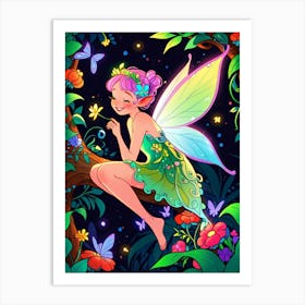 Fairy In The Forest 3 Art Print