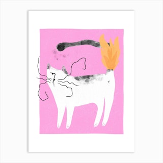 Cats Are On Fire Art Print