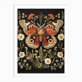 Peacock Moth Art Print