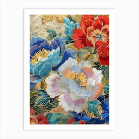 Japanese Peonies Art Print