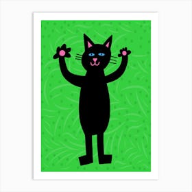 Kids Art Black Cat 3 Art Print