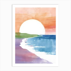 Sunset At The Beach 2 Art Print