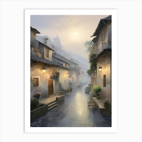 Street In The Mist Art Print