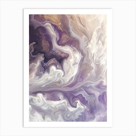 Purple Abstract Painting Art Print