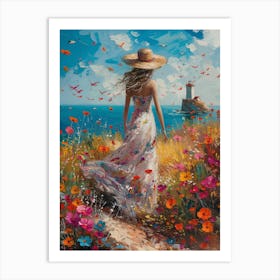 Girl In A Hat Art Print