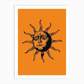 Sun on Orange 1214 Art Print