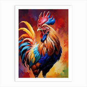 Rooster Painting Art Print