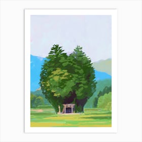 Tree In The Field Art Print