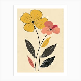 Guwahati Flower Market Boho Minimalist Style Art Print