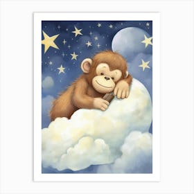 Sleeping Baby Orangutan Art Print