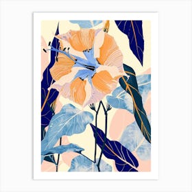 Colourful Flower Illustration Morning Glory 8 Art Print