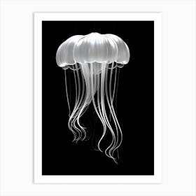 Moon Jellyfish Simple Painting 8 Art Print