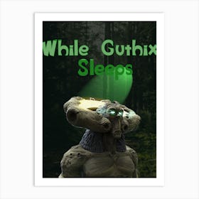 While Guthix Sleeps, RS3, OSRS, RS, Runescape, Art, Print 2 Art Print