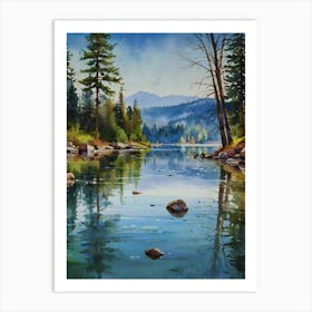 Lake In The Woods Art Print