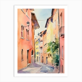 Bolzano, Italy Watercolour Streets 3 Art Print