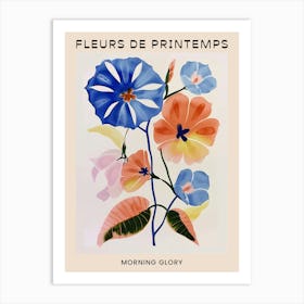 Spring Floral French Poster  Morning Glory 7 Art Print