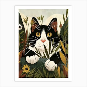 Cat In The Grass 11 Art Print