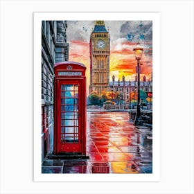 Big Ben At Sunset Art Print