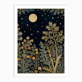 Moon In Forest Style William Morris 10 Art Print