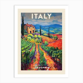 Tuscany Italy 2 Fauvist Painting Travel Poster Art Print