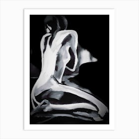 Nude In Black And White Art Print