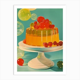 Yelow Jelly With Bubbles Retro Photo Art Print