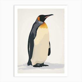 Emperor Penguin Oamaru Blue Penguin Colony Minimalist Illustration 3 Art Print