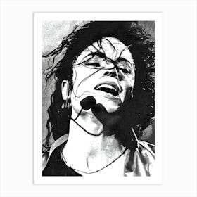 Michael Jackson In Black And White Póster