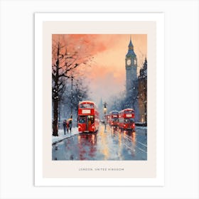 Dreamy Winter Painting Poster London United Kingdom 1 Art Print