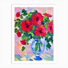 Hibiscus  Matisse Style Flower Art Print