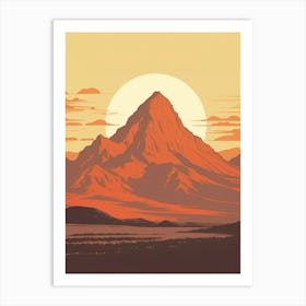 Mount Ararat Retro Poster 1 Art Print