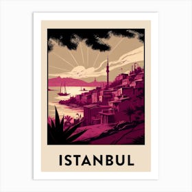 Istanbul Vintage Travel Poster Art Print