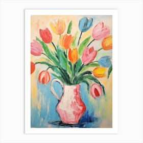Flower Painting Fauvist Style Tulip 1 Art Print